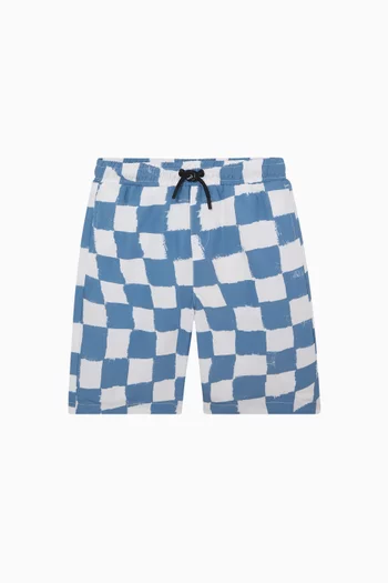 شورت سباحة بنقشة مربعات