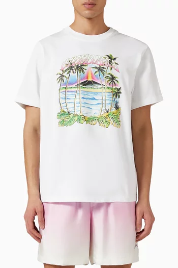 Volcano-print Classic T-shirt in Cotton-jersey