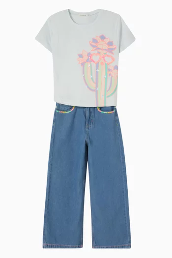 Sequins T-shirt in Cotton