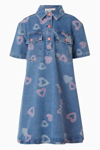 Heart Dress in Denim