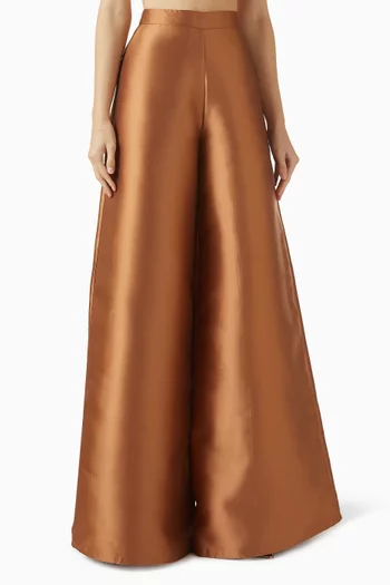Wide-leg Pants in Mikado
