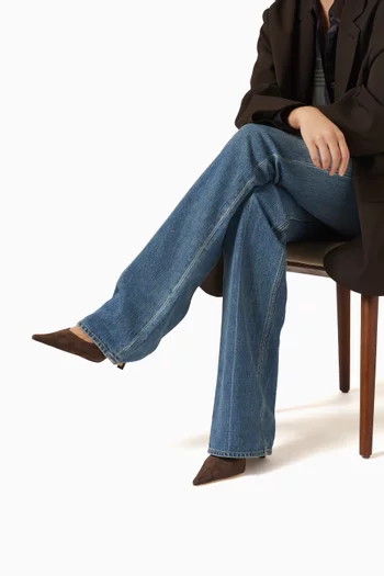 Samar 80 Slingback Pumps in Suede