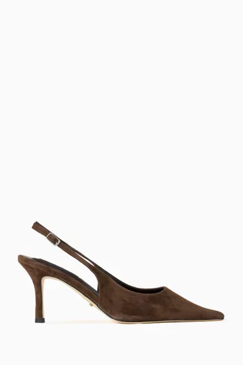 Samar 80 Slingback Pumps in Suede