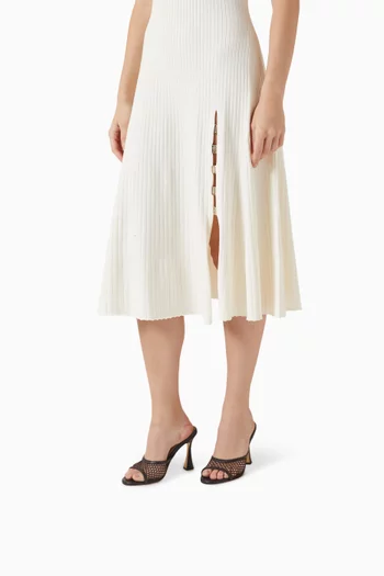 حذاء فيرتيجو مفتوح من الخلف بكعب 100 مم قماش شبكي