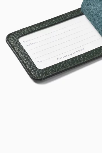 Luggage Tag in Pebbled Leather