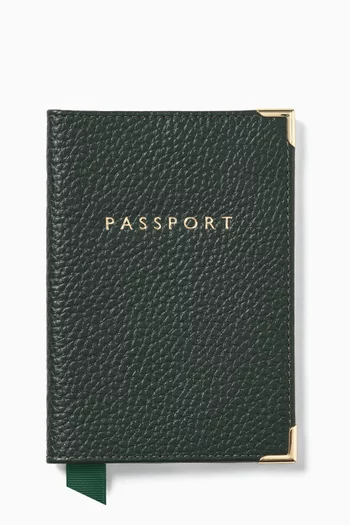 Passport Cover in Pebbled Leather