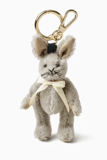 Binky Bunny Keyring in Mohair
