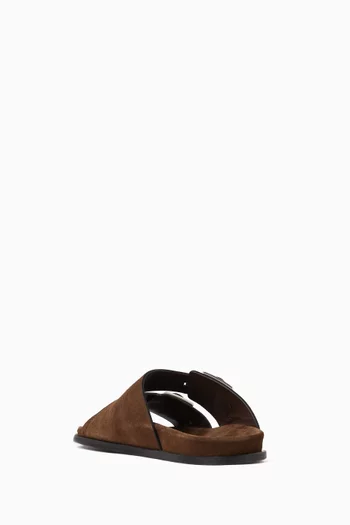 Alba Slides in Suede Leather