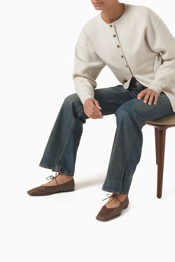 Sway Ballet Flats in Leather