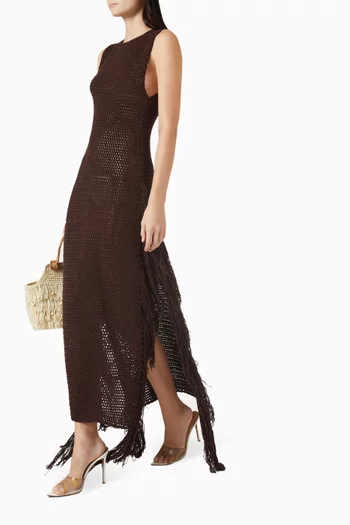 Kira Maxi Dress in Crochet