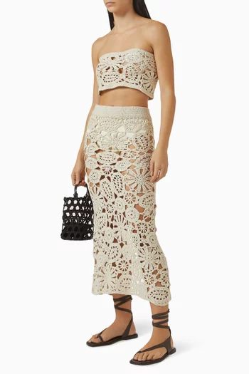 Yona Maxi Skirt in Crochet