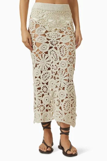 Yona Maxi Skirt in Crochet