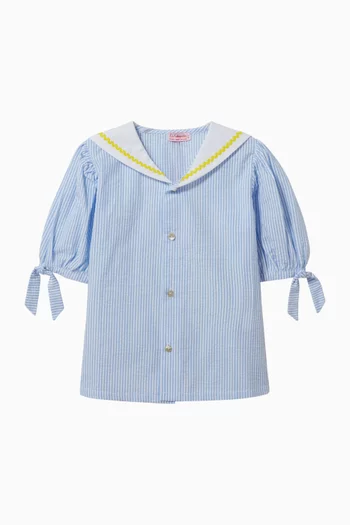 Georgina Striped Shirt in Cotton-blend