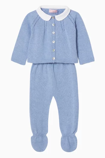 طقم سانسون بقطعة علوية ولغينغز نسيج قطن