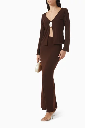 Caribe Mother-of-Pearl Medallion Top