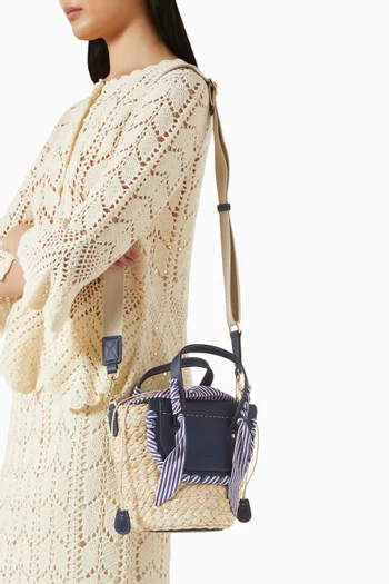 حقيبة هابانيرا حرير وجلد