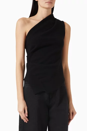 One-shoulder Top in Viscose Blend