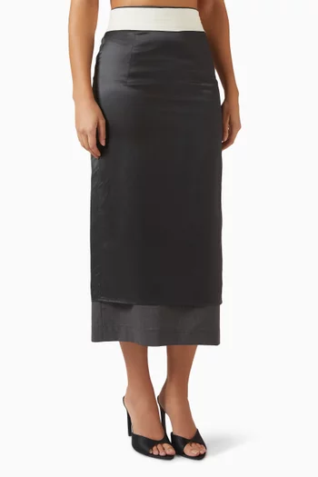 Inside-out Midi Skirt