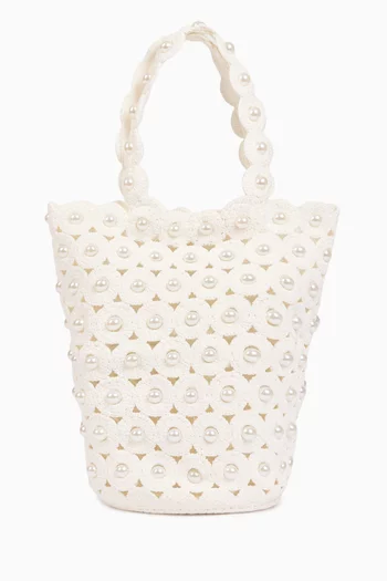 Lanea 26 Bucket Bag in Beaded Crochet