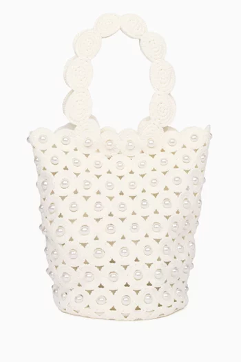Lanea 26 Bucket Bag in Beaded Crochet