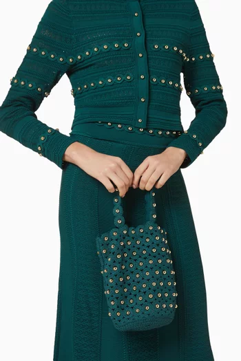 Lanea 26 Bucket Bag in Beaded Crochet