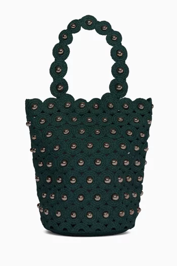 Lanea 26 Bucket Bag in Beaded Crochet