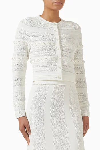 كارديغان لانيو منسوج مزيج فيسكوز