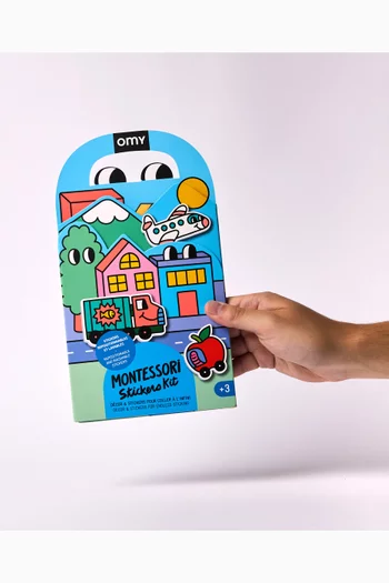 Montessori Stickers & Coloring Book Set