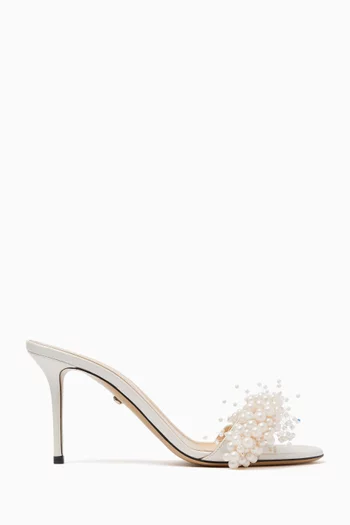 Floating Pearl Mules in Nappa