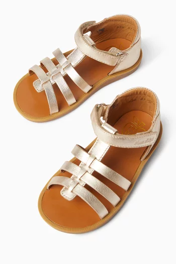 Poppy Strap Sandals in Leather
