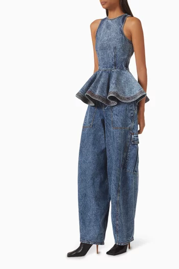 بنطال جينز بجيوب كارغو دينم