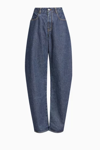 بنطال جينز بقصة مقوسة دينم