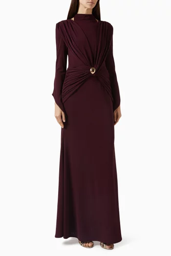 فستان متوسط الطول بقصة ذيل السمكة