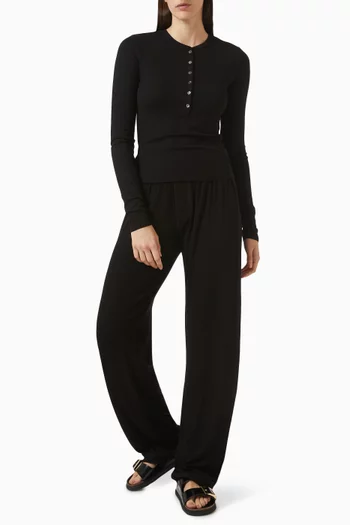 بلوزة هنلي مزيج رايون