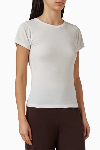 تي شيرت بفتحة رقبة مستديرة جيرسيه