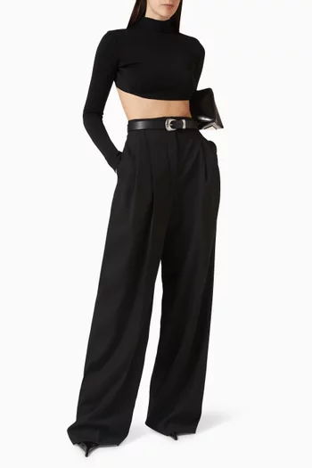 Wide-leg Pants in Virgin Wool