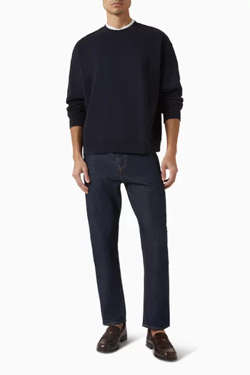 Sweatshirt in Washed Cotton