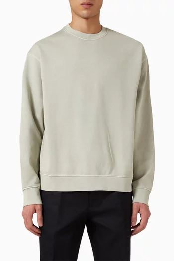 Sweatshirt in Washed Cotton