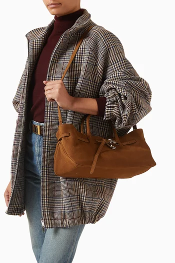 Grandma Used Top-handle Bag in Suede