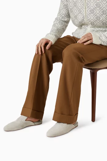 Coolito Logo-embroidered Loafers in Linen-canvas