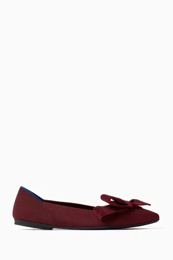 The Bow Point II Ballerina Flats in Knit