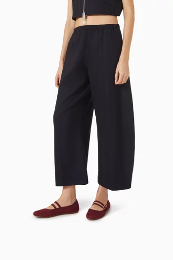 The Double Buckle Mary Jane Flats in Knit