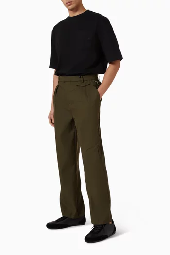 Pierre Pleated Tailored Pants in Wool-blend