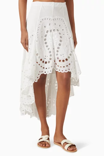 Finn Broderie Anglaise Skirt in Cotton Blend