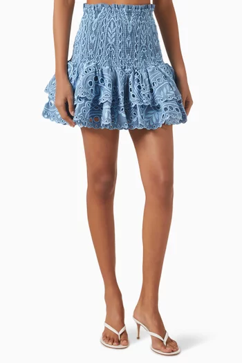 Nerissa Broderie Anglaise Skirt in Cotton Blend
