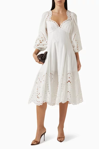 Corbin Broderie Anglaise Dress in Cotton Blend