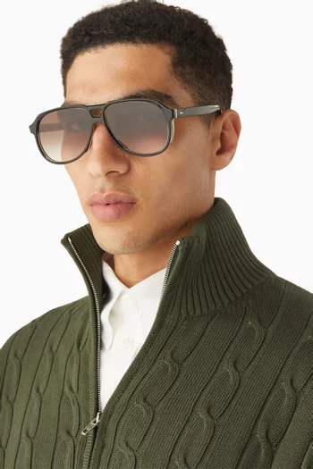 نظارة شمسية بإطار أفياتور أسيتات