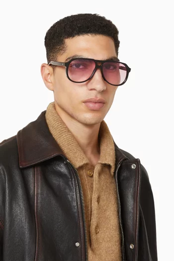 نظارة شمسية بإطار أفياتور أسيتات