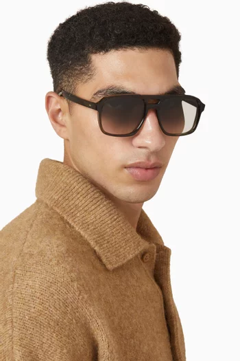 نظارة شمسية بإطار أفياتور أسيتات