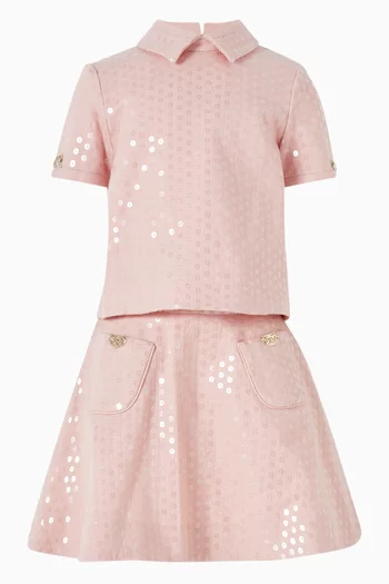 Sequin-embellished Top in Denim